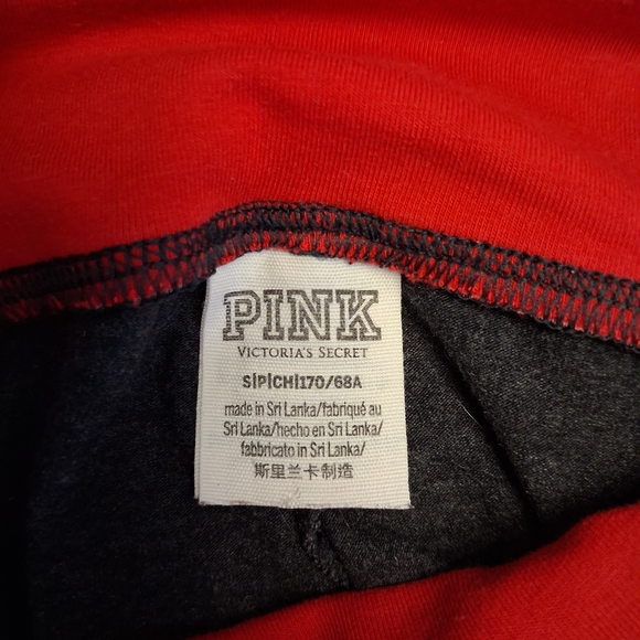 PINK Victoria's Secret Kids Colorblock Leggings - Red and Gray - Picture 2 of 5